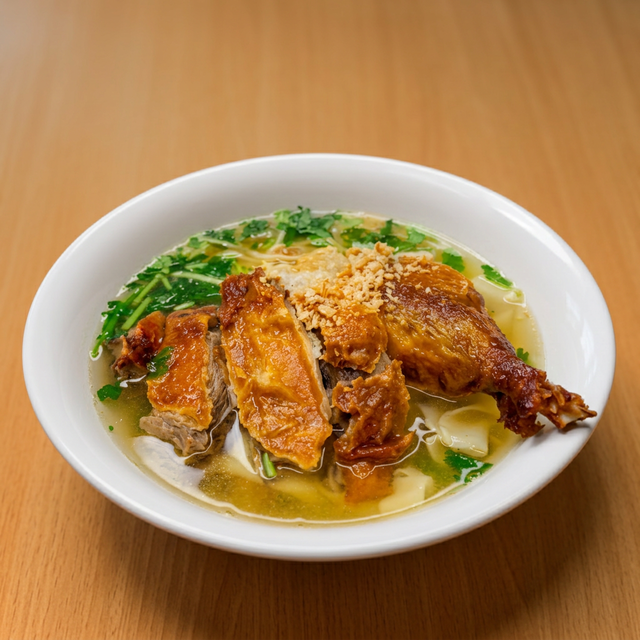 Rice Noodles with Roast Duck Leg
