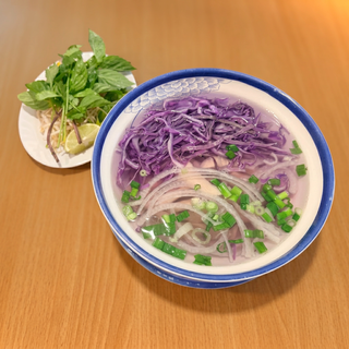 Purple Cabbage Chicken Noodle Soup